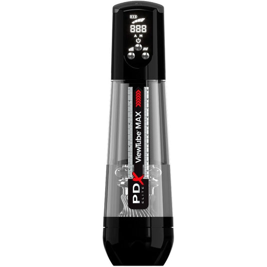 PDX ELITE - VIEWTUBE MAX VIEW MASTURBATEUR AUTOMATIQUE AVEC ASPIRATION TRANSPARENTE