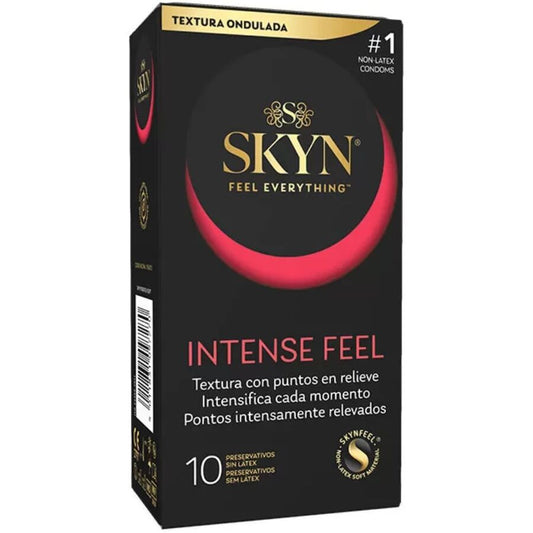 SKYN - PRÉSERVATIF TEXTURÉ À LA SENSATION INTENSE AVEC UN DESIGN ONDULÉ 10 UNITÉS
