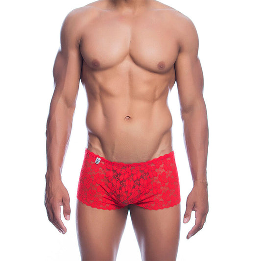 MOB - BOXER EN DENTELLE ROUGE TAILLE S/M