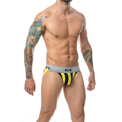 MOB - JOCK CLASSIQUE À RAYURES JAUNE TAILLE M