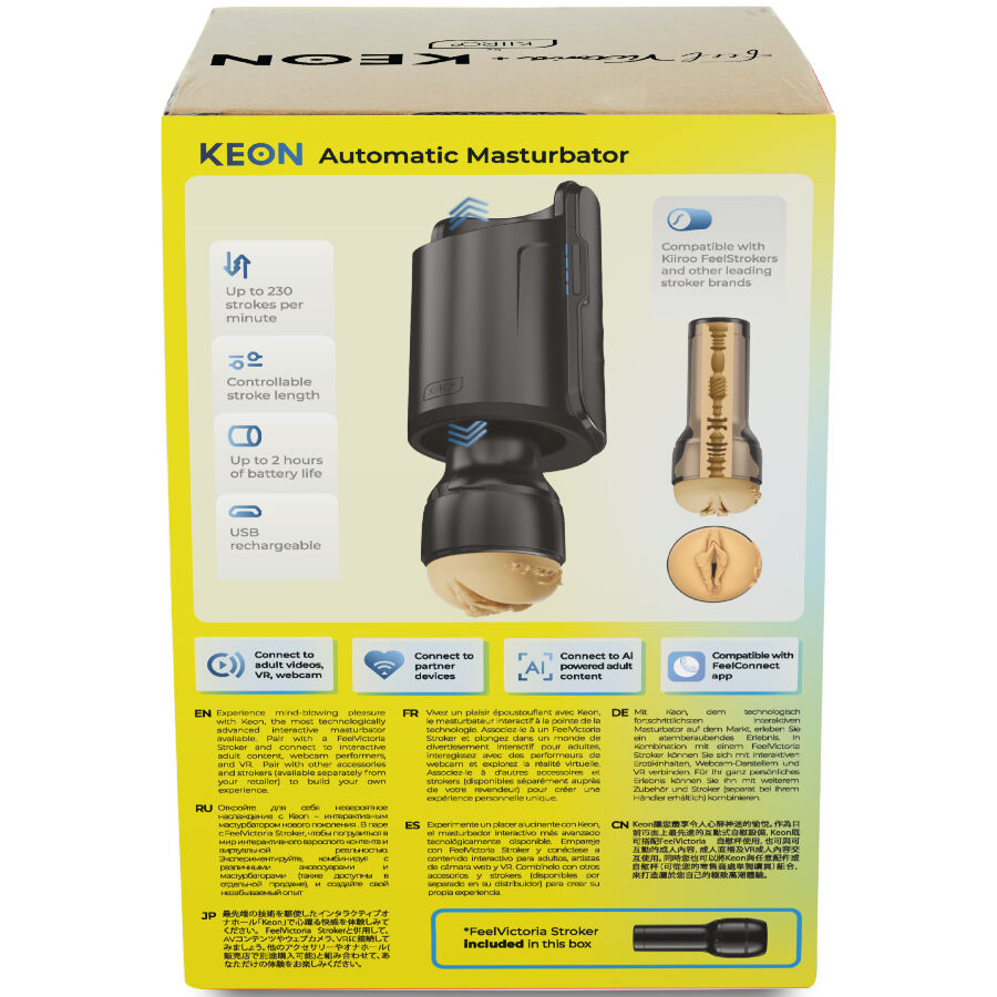 KIIROO - KEON WIFI COMBO VICTORIA JUNE MASTURBATEUR AUTOMATIQUE + FEEL STROKER