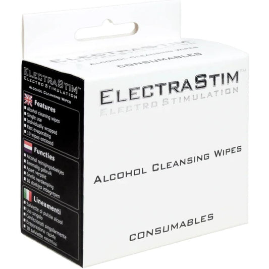 ELECTRASTIM - LINGETTES NETTOYANTES À L'ALCOOL 10 UNITÉS