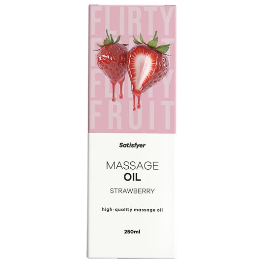 SATISFYER - Huile de massage de haute qualité à la fraise 250 ml