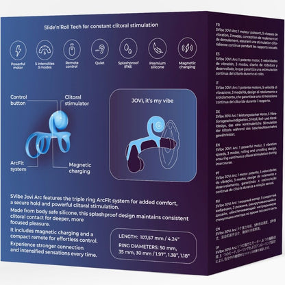SNAIL VIBE - JOVI ARC ANNEAU DE COUPLE AVEC TÉLÉCOMMANDE BLEUE